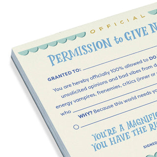 🖤 Permission to Give No F*cks Notepad ✨