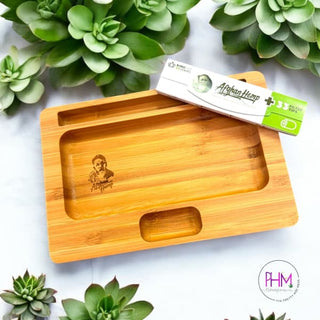 Afghan Hemp Wooden Rolling Tray 🌿