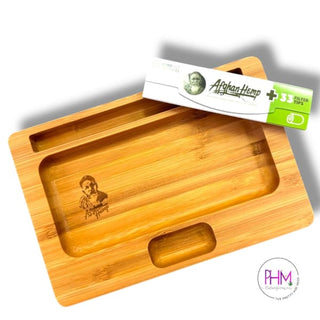 Afghan Hemp Wooden Rolling Tray 🌿