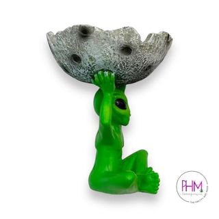 Alien Holding Moon Ashtray