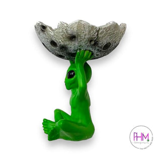 Alien Holding Moon Ashtray
