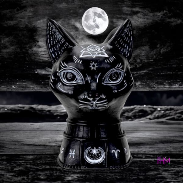 All Knowing Black Cat Statue🌙🖤