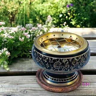 Ancient Wisdom Brass Incense Burner 🔮