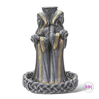 Ancient Wisdom Mother Maiden Crone Backflow Incense Burner