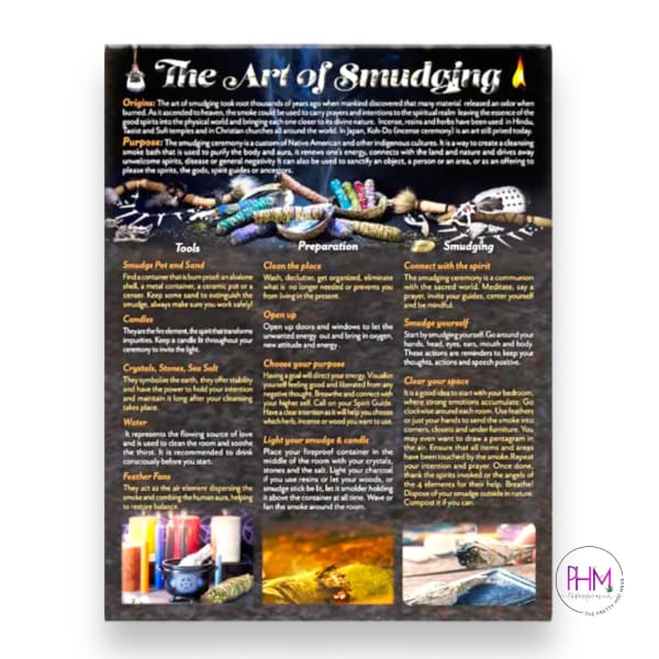 Art of Smudging Information Chart 💨