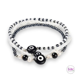 Back Off Evil Eye 🧿 Beaded Bracelet