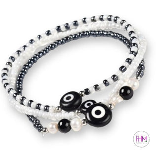 Back Off Evil Eye 🧿 Beaded Bracelet