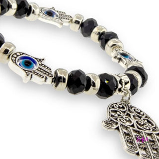 Back Off Fatima Evil Eye Bracelet 🪬 - Onyx