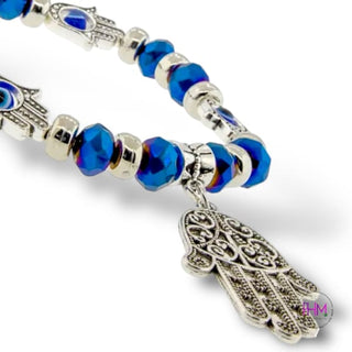 Back Off Fatima Evil Eye Bracelet 🪬 - Sapphire