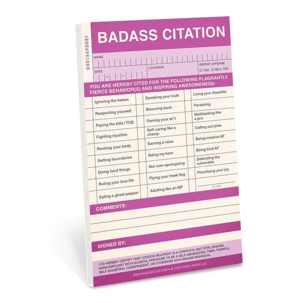 Badass Citation Sticker Pad - sticky notes