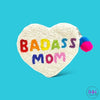 Badass Mom Heart Beaded Coin Purse