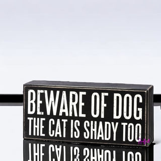 Beware Of Dog Box Sign 🐶