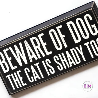Beware Of Dog Box Sign 🐶