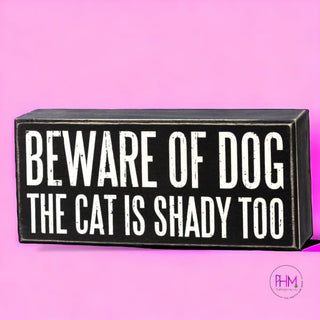 Beware Of Dog Box Sign 🐶