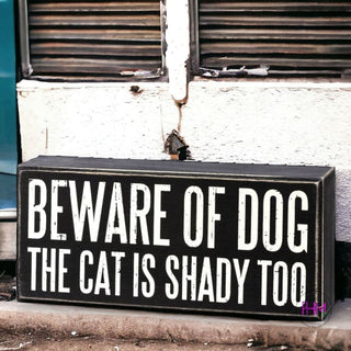 Beware Of Dog Box Sign 🐶