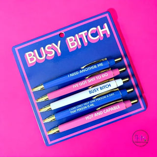 Busy Bitch Pen Set 😜