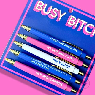 Busy Bitch Pen Set 😜