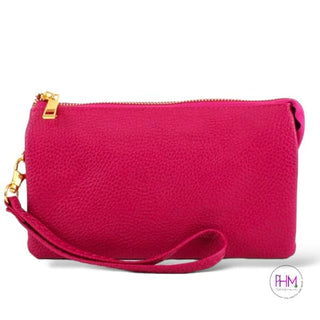 Candy Clutch Crossbody Vegan Leather Bag 💜 - Dark Fuschia