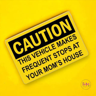 Caution Frequent Stops Bumper Sticker
