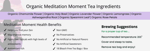 Organic Meditation Moment Tea by Buddha Tea
