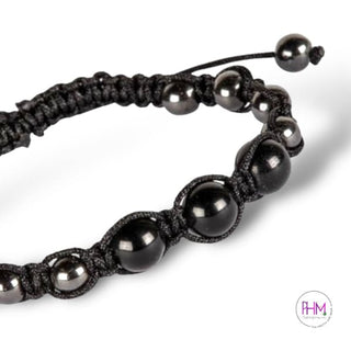 Celtic Crystal Wisdom Adjustable Bracelet 🌙 - Black