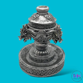 Celtic Triple Dragon Head Backflow Burner - burner
