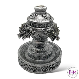 Celtic Triple Dragon Head Backflow Burner - burner
