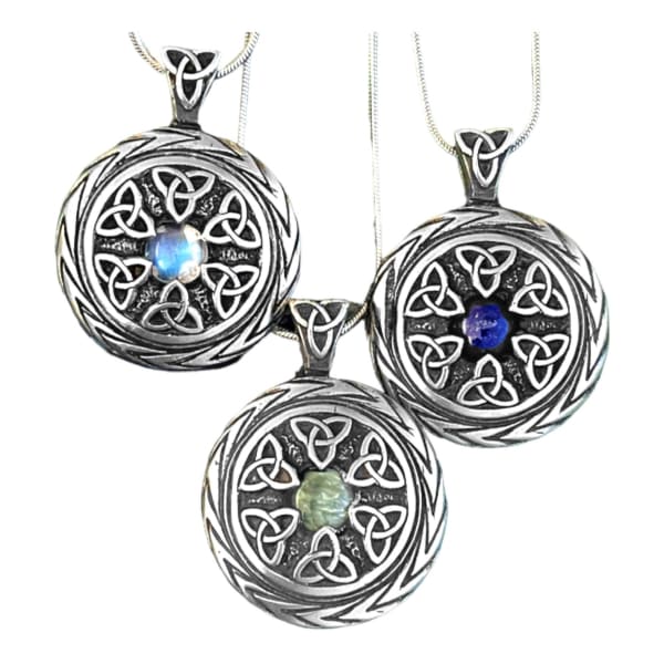 Celtic Triquetra Gemstone Pendants - Necklaces