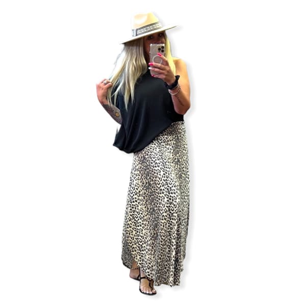 Cheetah Hi-Rise Maxi Skirt