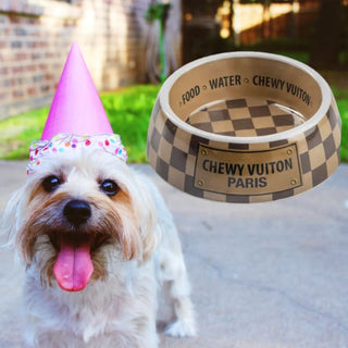 Chewy Vuiton Pet Bowl