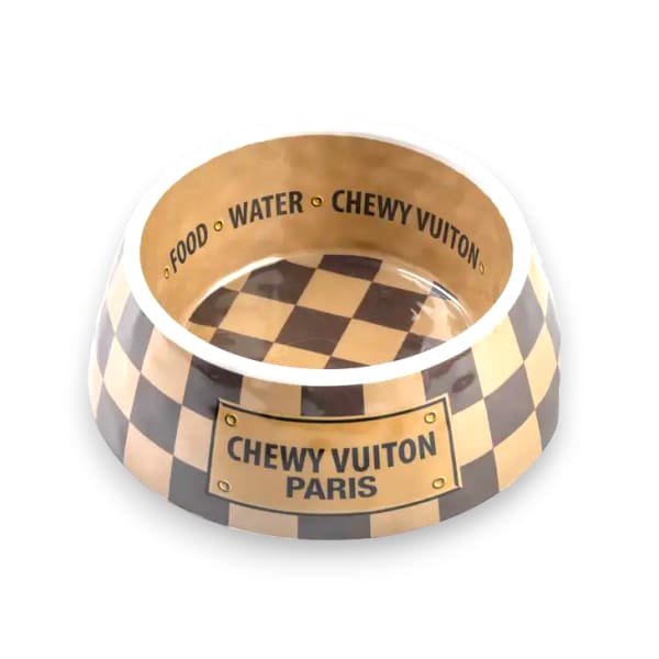 Chewy Vuiton Pet Bowl