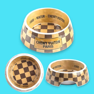 Chewy Vuiton Pet Bowl