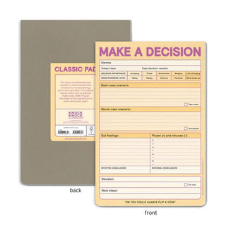 Classic Pad Make A Decision - note pad