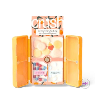 Crush Everything’s Fine Pill & Vitamin Case 🧡 - pillbox