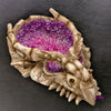 Crystal Geode Dragon Skull Dish 🐉✨ - Incense Burner