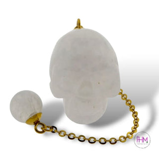 Crystal Wisdom Skull Pendulum Collection 💀 - Clear Quartz