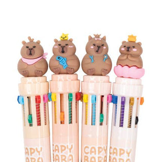 Sassy & Cappy Capybara Multicolor Ink Pen 😏