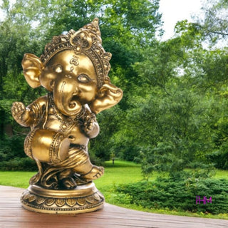 Dancing Golden Goddess Divine Ganesha Statue ✨🐘
