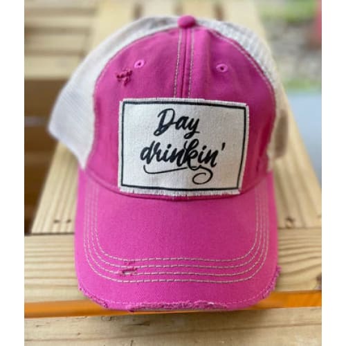 Day Drinkin’ Distressed Trucker Hat - Hats