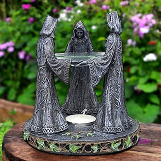 Divine Goddess Mother Maiden Crone Oil Burner 🌙 - oil burner