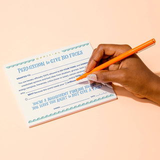 🖤 Permission to Give No F*cks Notepad ✨