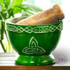 Emerald Triquetra Mortar and Pestle 💚