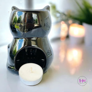 Enchanted Familiar Black Cat Oil Burner 🐈‍⬛ - Wax Warmer