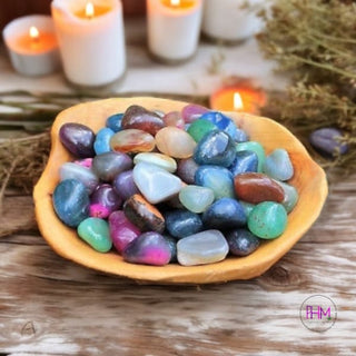 Enchanted Mixed Agate Tumbled Stone 🌈🔮 - Crystals