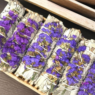 Enchanted White Sage Bundle with Sinuata and Wild Flowers 🌸✨