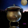 •Enchanting Triple Moon Extra Large Cast Iron Cauldron
