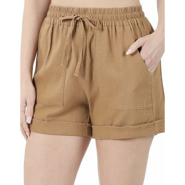 Everyday Hippie Linen Shorts - Small / Dusty Rose