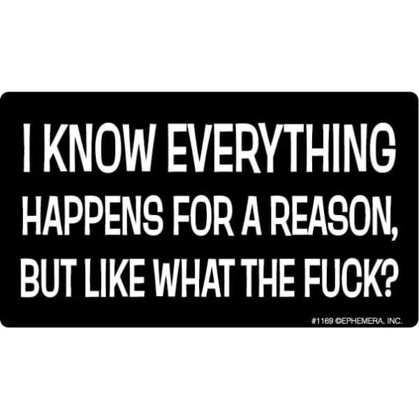 Everything Happens for a Reason Vinyl Sticker - Stickers