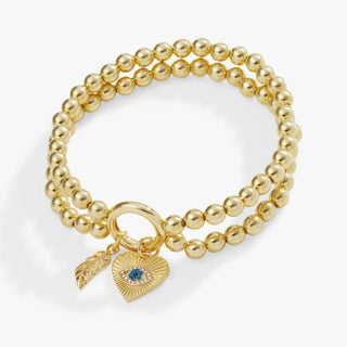 Evil Eye + Feather Double Stretch Bracelet | Alex + Ani 🧿