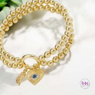 Evil Eye + Feather Double Stretch Bracelet | Alex + Ani 🧿